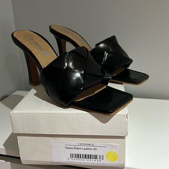 L'INTERVALLE Shoes - L’intervalle nayla black woven open toe heels